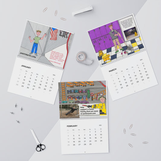 Janitor Josh Wall Calendar (2024)