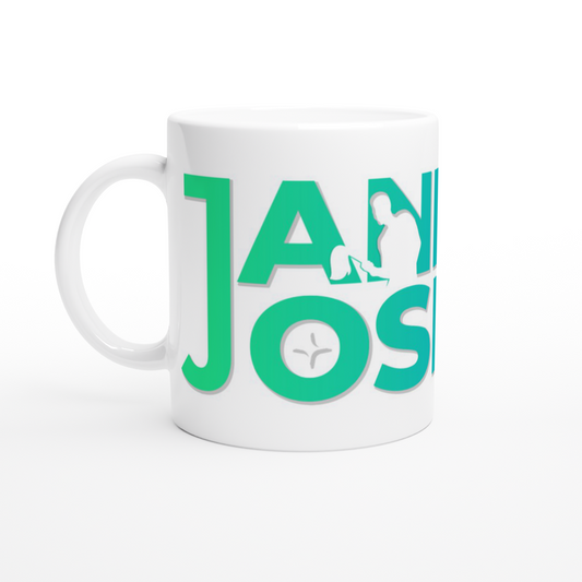 Janitor Josh Logo White 11oz Ceramic Mug
